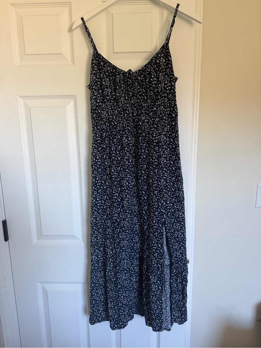 Hollister Navy-Blue Spaghetti Strap Dress
